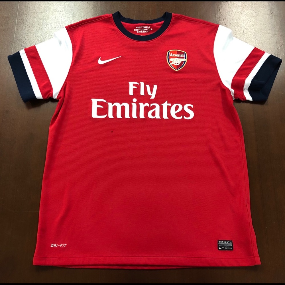 Nike Fly Emirates Arsenal Authentic Jersey Mens Lg